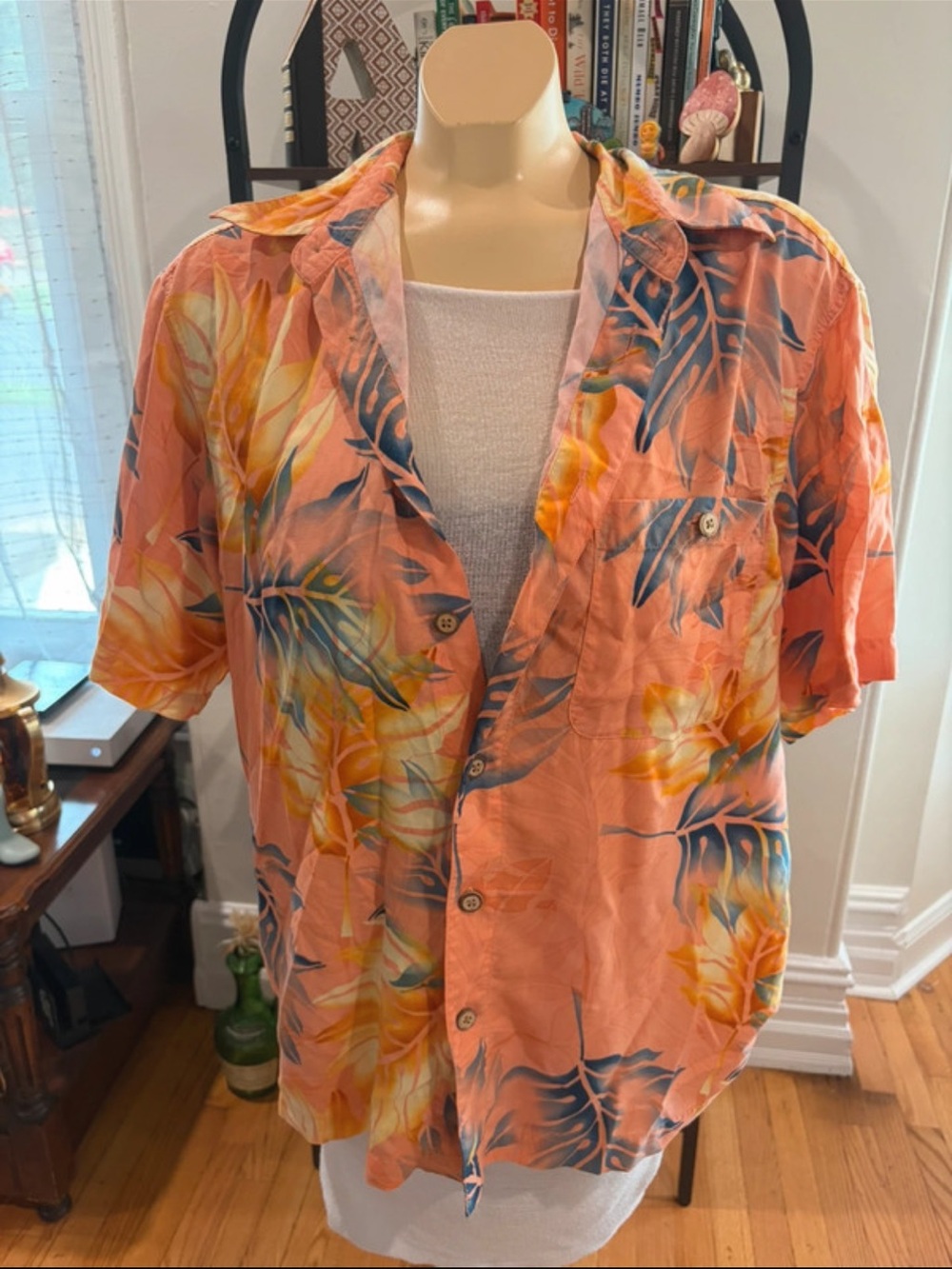 Vintage Orange Hawaiian Shirt